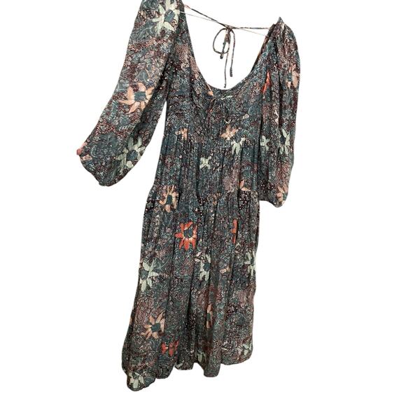 Ulla Johnson Kemala Midi Dress US 4 Malachite Floral Print Milkmaid Celebrity - Picture 13 of 16